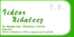 viktor mihalecz business card
